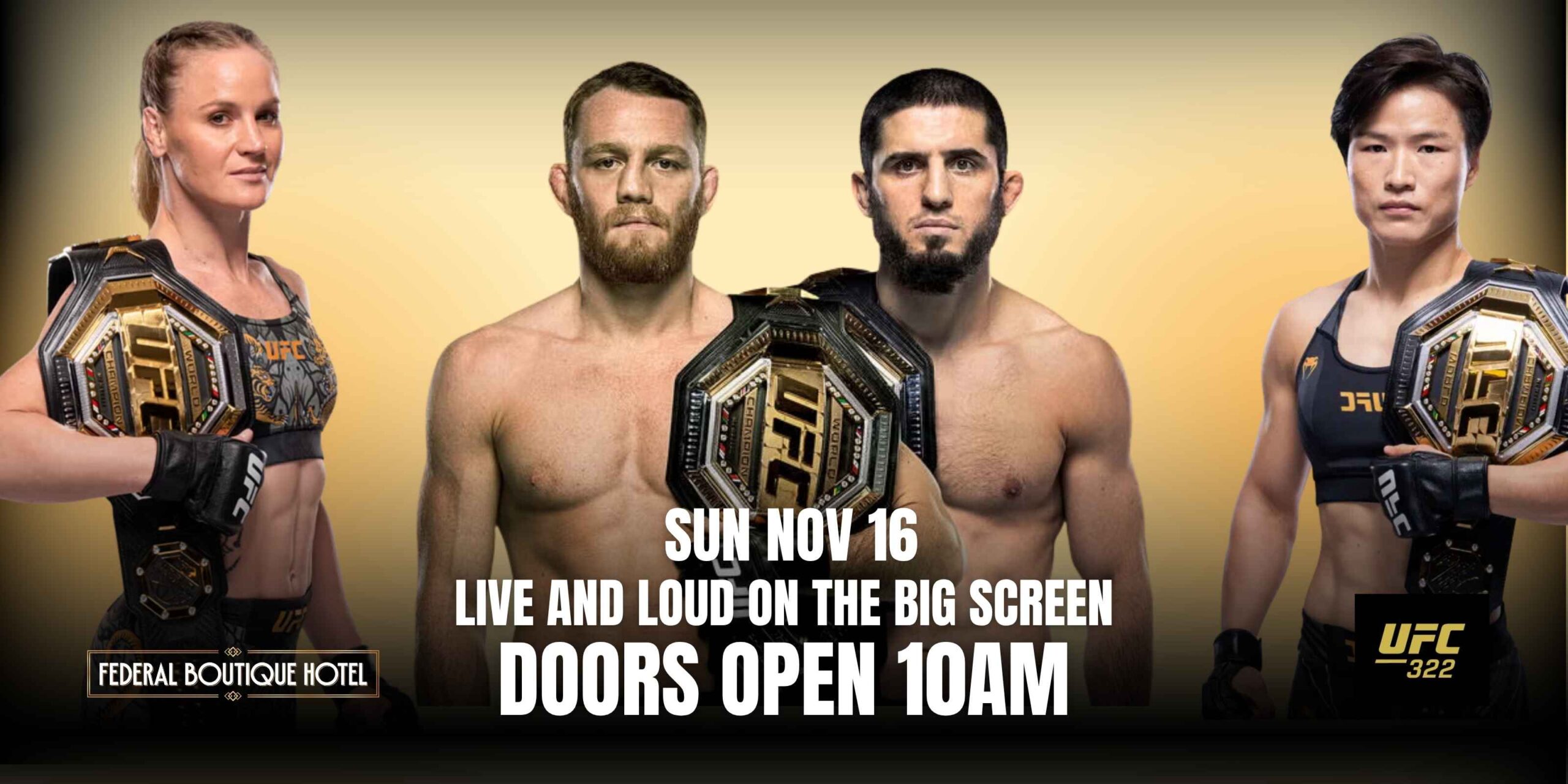 UFC 322 | The Federal Hotel
