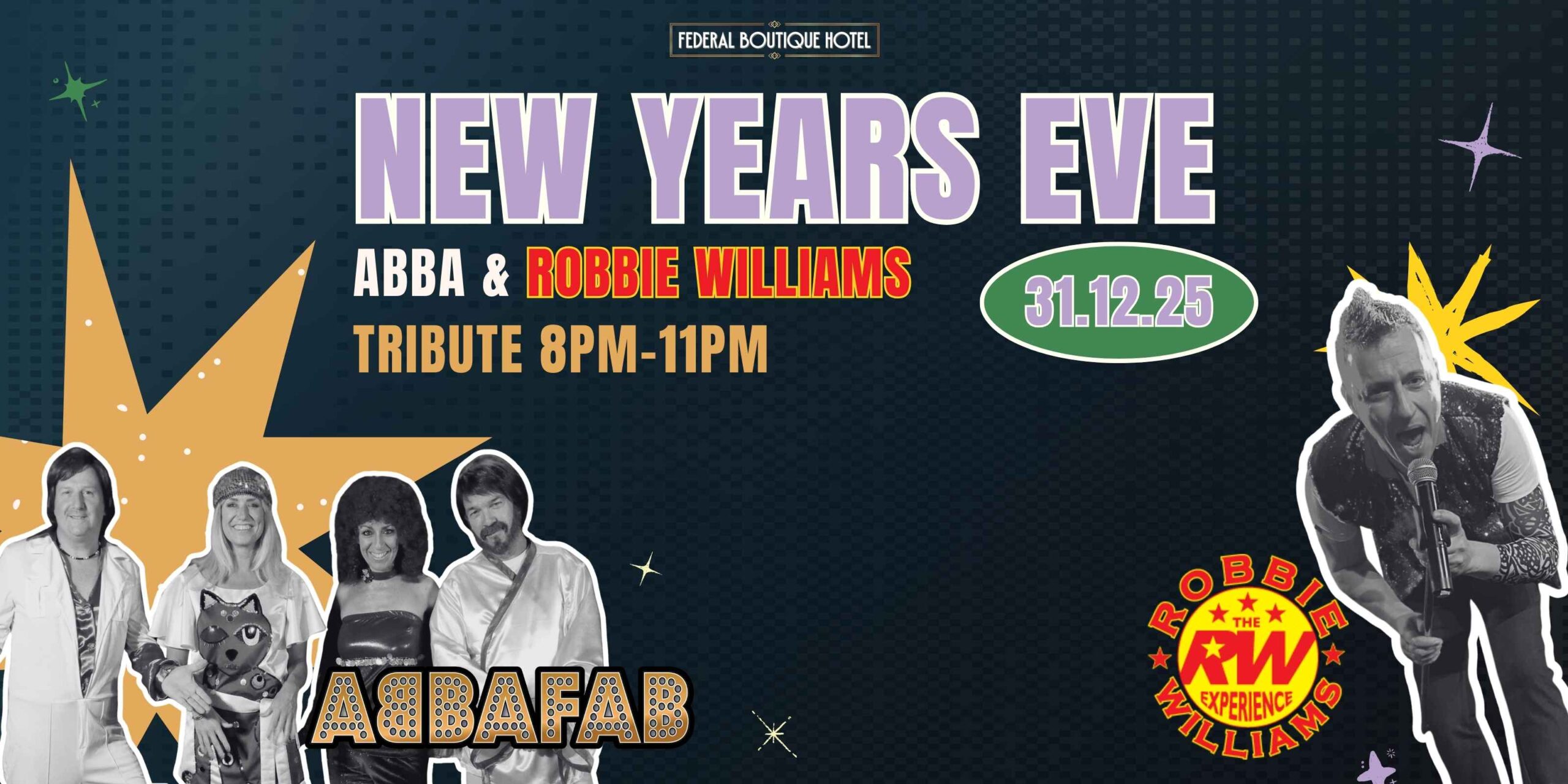 ABBA x Robbie Williams NYE Party 💃🎤