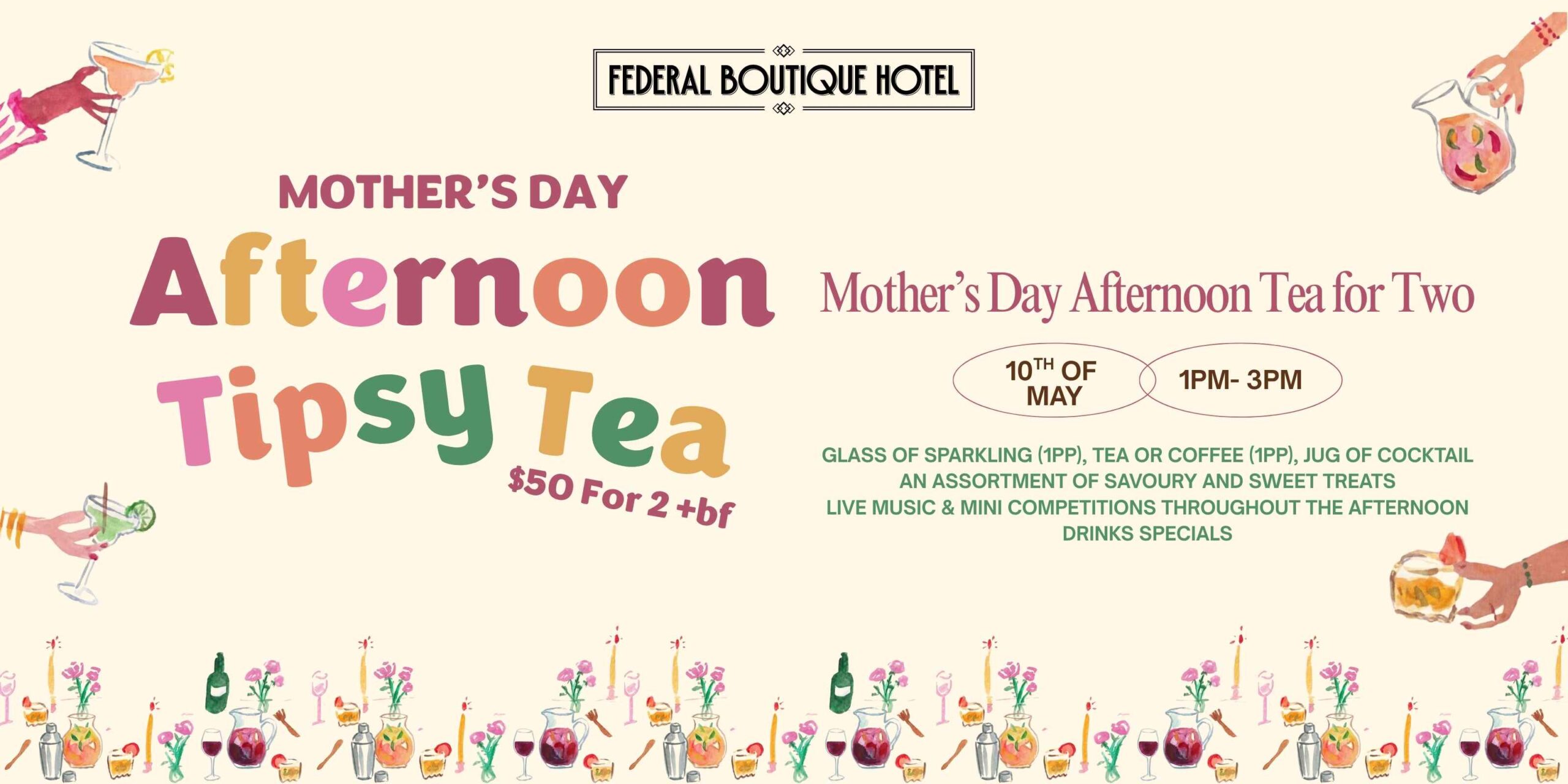 Mother’s Day Afternoon Tipsy Tea at The Fed